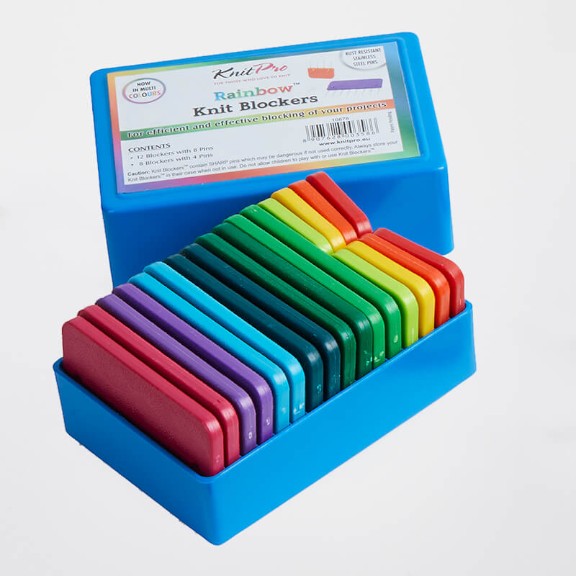 KnitPro Rainbow Knit Blockers - Set 20 blocatori pentru tricotaje