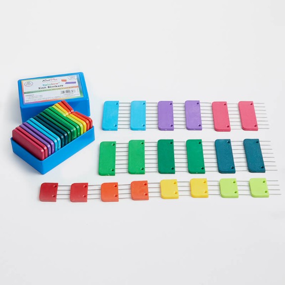KnitPro Rainbow Knit Blockers - Set 20 blocatori pentru tricotaje