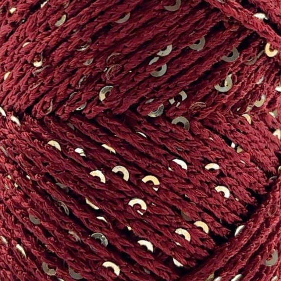 Sensy Paillette – snur macrame cu paiete 100 m, 100% Poliester, 2 mm