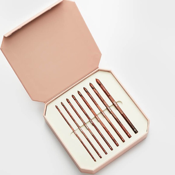 KnitPro Symfonie Rose Deluxe – Set de 8 perechi de crosete 3.5 – 8.0 mm
